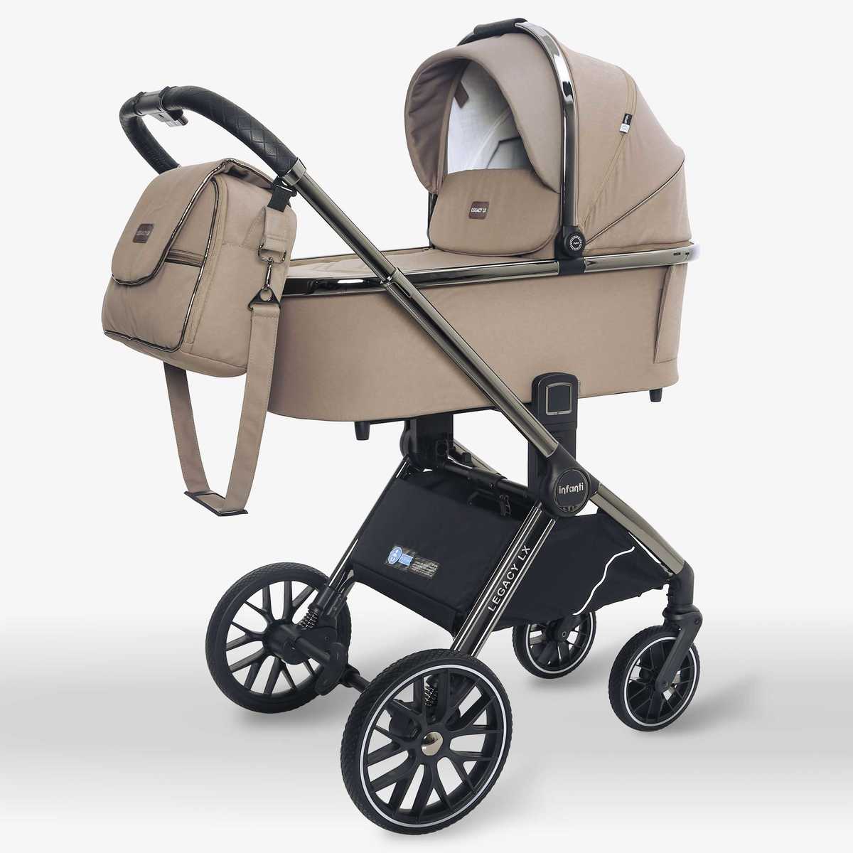 עגלת תינוק משולבת כולל אמבטיה וטיולון Legacy LX אפור אינפנטי | infanti עגלת תינוק משולבת כולל אמבטיה וטיולון Legacy LX אפור אינפנטי | infanti