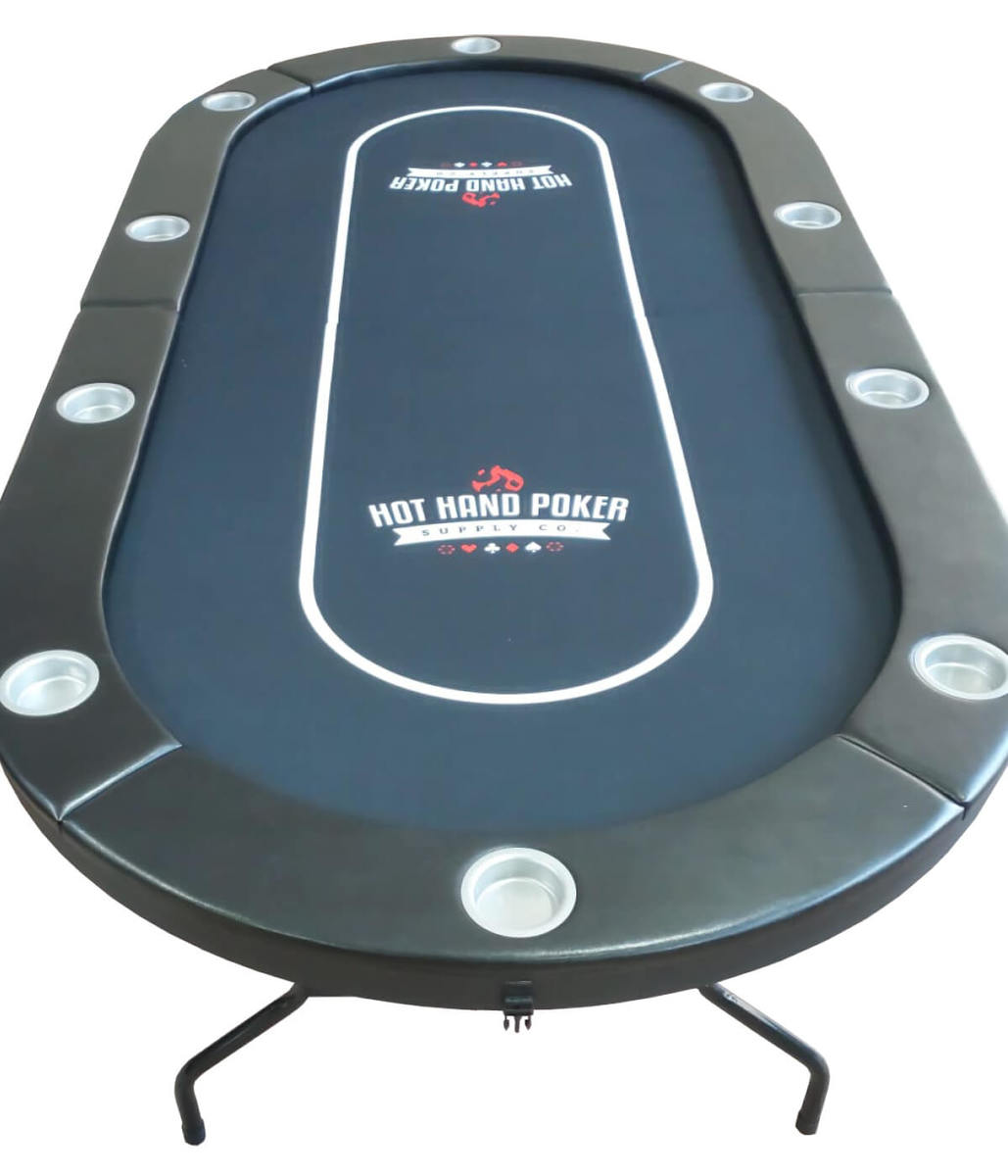 שולחן פוקר אליפטי מתקפל 213 ס"מ HOT HAND POKER בצבע שחור שולחן פוקר אליפטי מתקפל 213 ס"מ HOT HAND POKER בצבע שחור