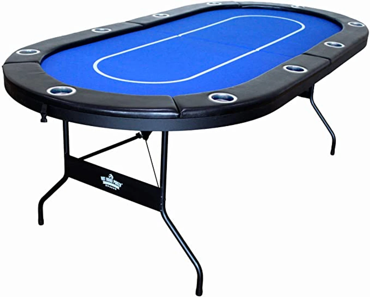 שולחן פוקר אליפטי מתקפל 213 ס"מ HOT HAND POKER בצבע כחול סופרליג שולחן פוקר אליפטי מתקפל 213 ס"מ HOT HAND POKER בצבע כחול סופרליג