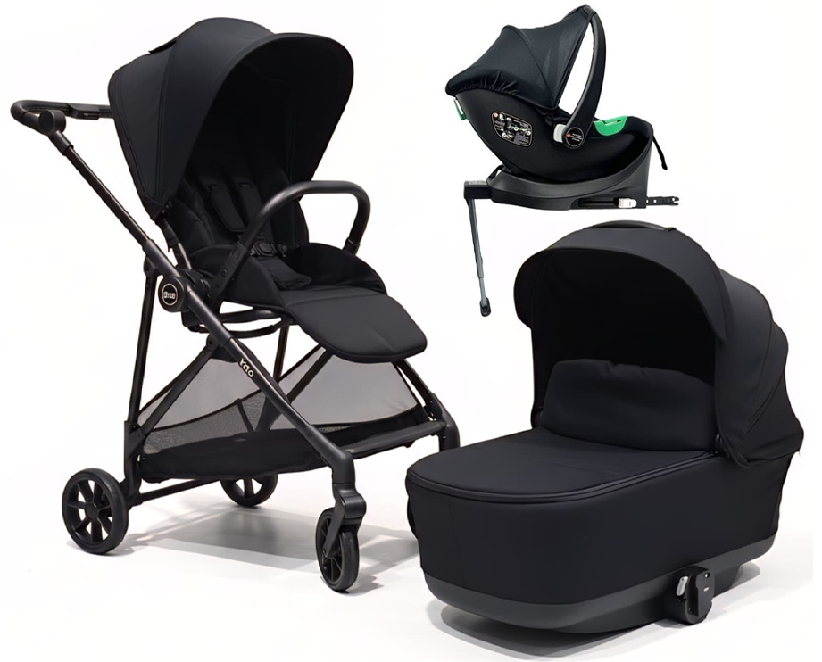 עגלה משולבת ICON VELO 4 חלקים כולל סלקל ובסיס שחור מבית ICON עגלה משולבת ICON VELO 4 חלקים כולל סלקל ובסיס שחור מבית ICON